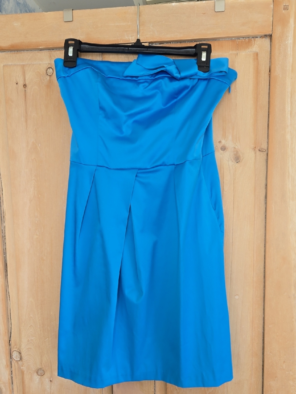 Strapless Blue Cocktail Dress